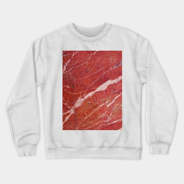 Red marble stone Crewneck Sweatshirt by mikath